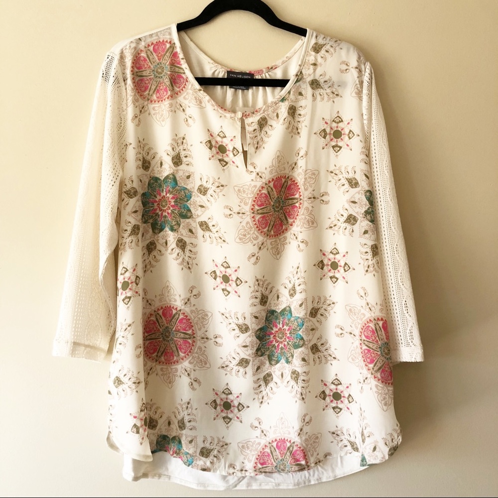 NWT Van Heusen 3/4 sleeve top